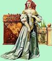 1668 г. Модная дама в вечернем туалете